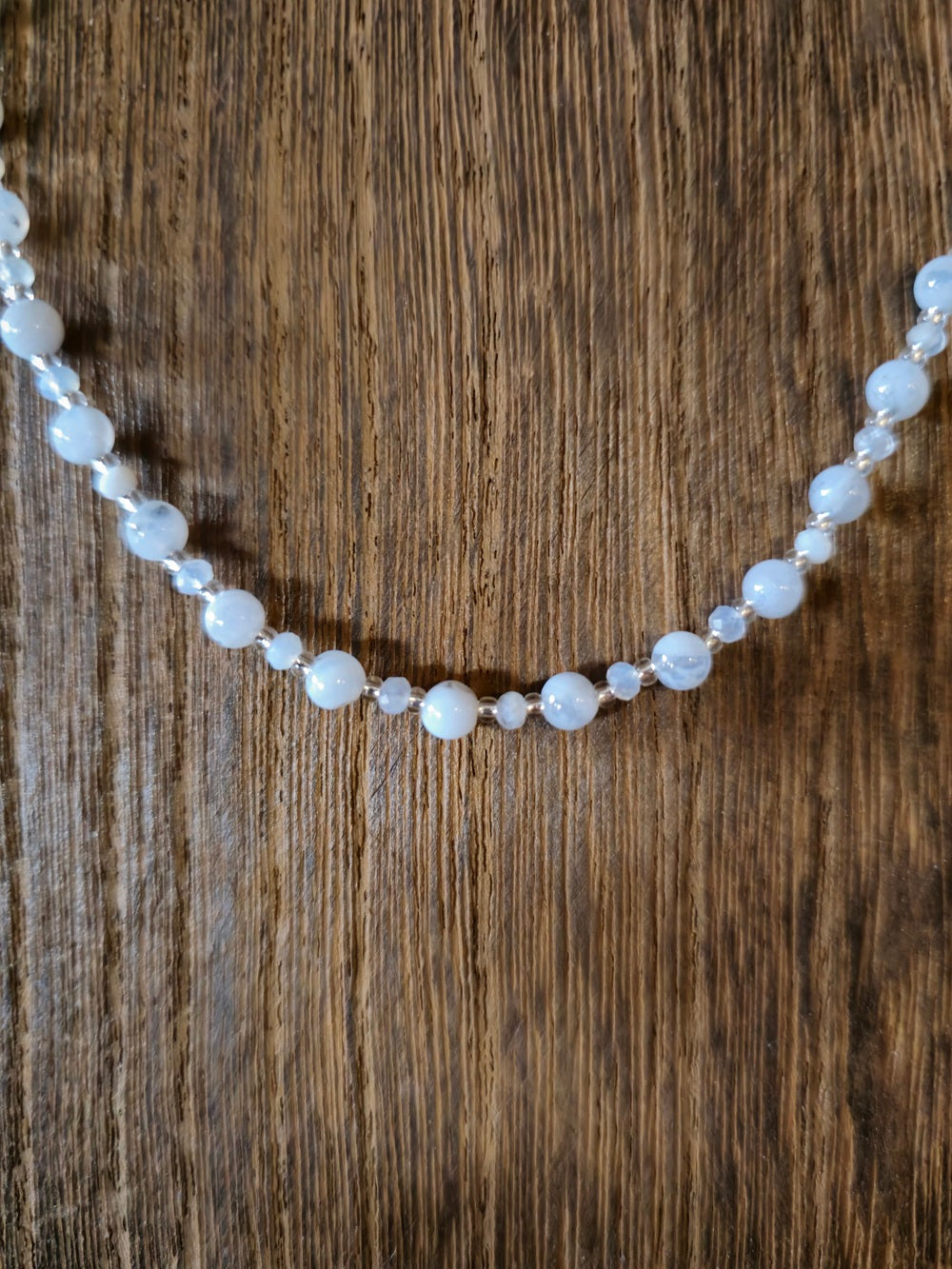 Blue Lace Agate Delicate Necklace: Freedom of Expression and Deep Peace