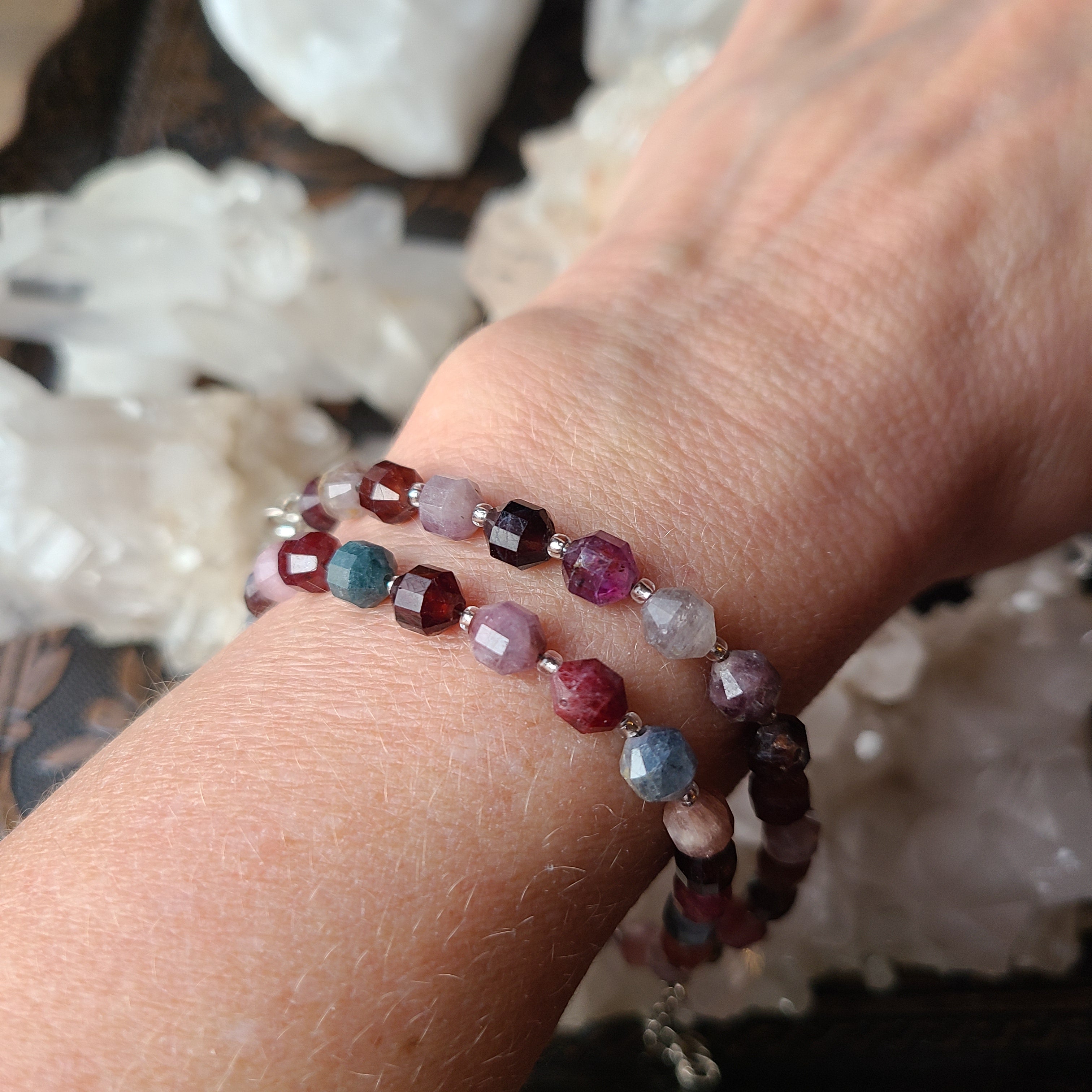 Spinel Energy Prism Double Wrap Bracelet / Necklace