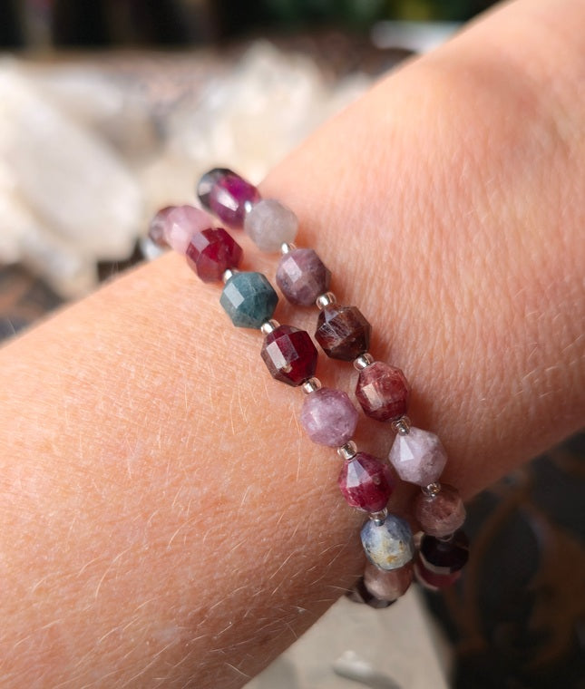 Spinel Energy Prism Double Wrap Bracelet / Necklace